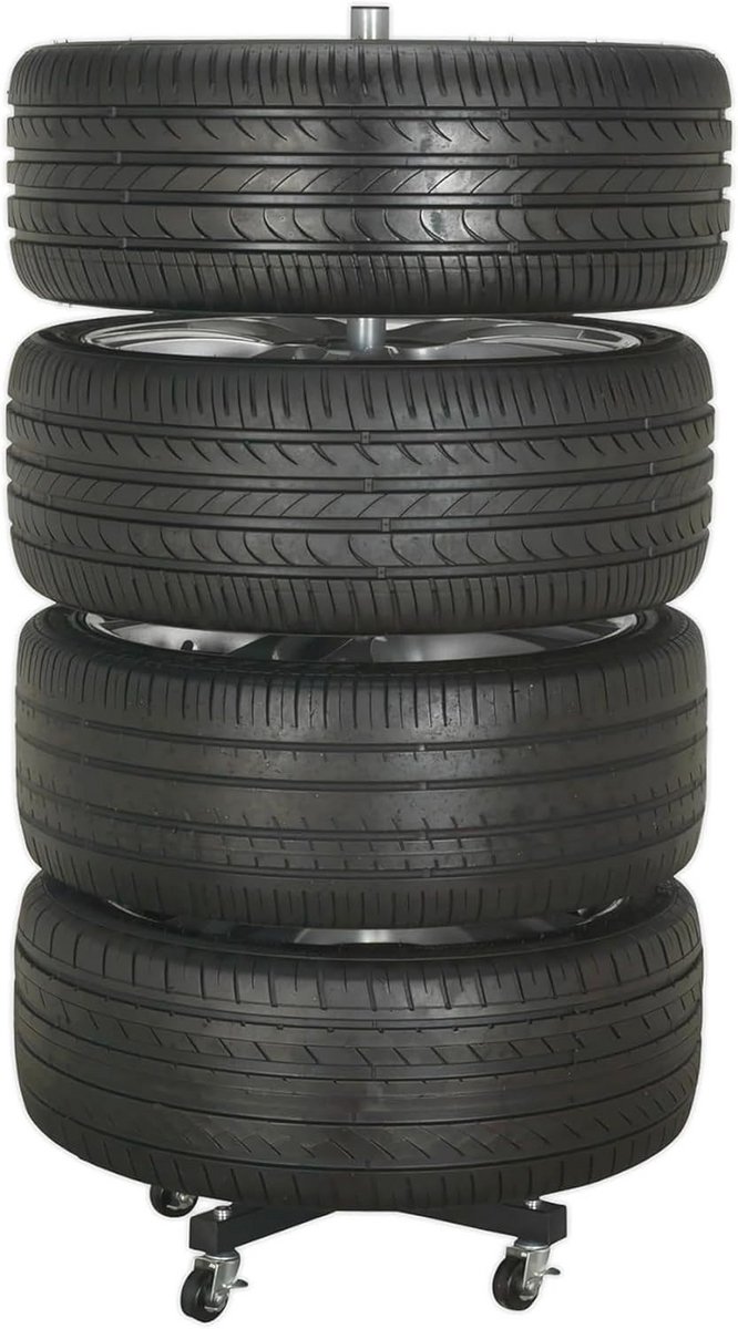 Tire Stand met Wielen voor 13"-17" Velgen - 220 lbs Capaciteit — afbeelding 3
