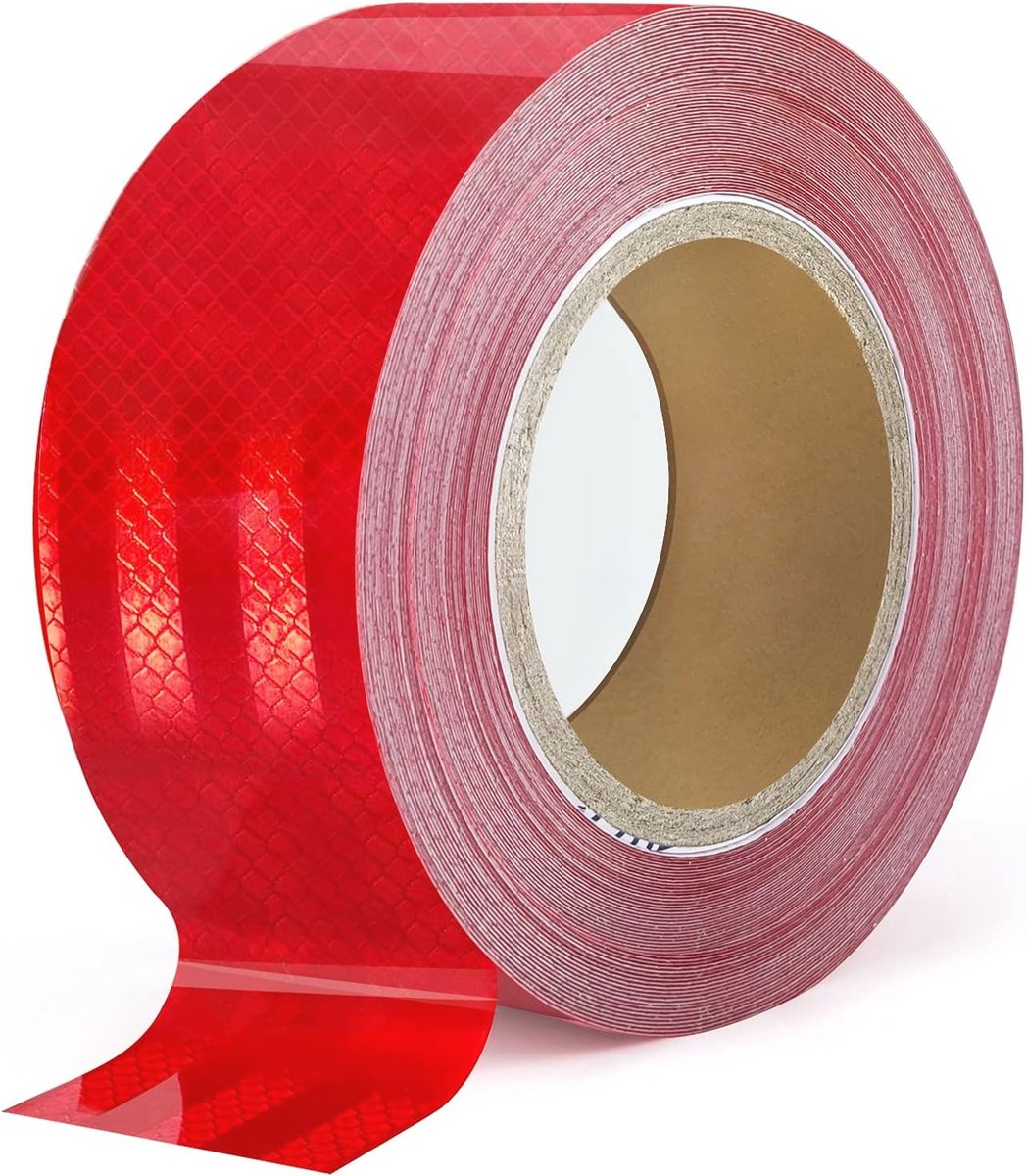 Reflecterend plakband 10 m x 5 cm - Waterdichte zelfklevende waarschuwingstape voor voertuigen