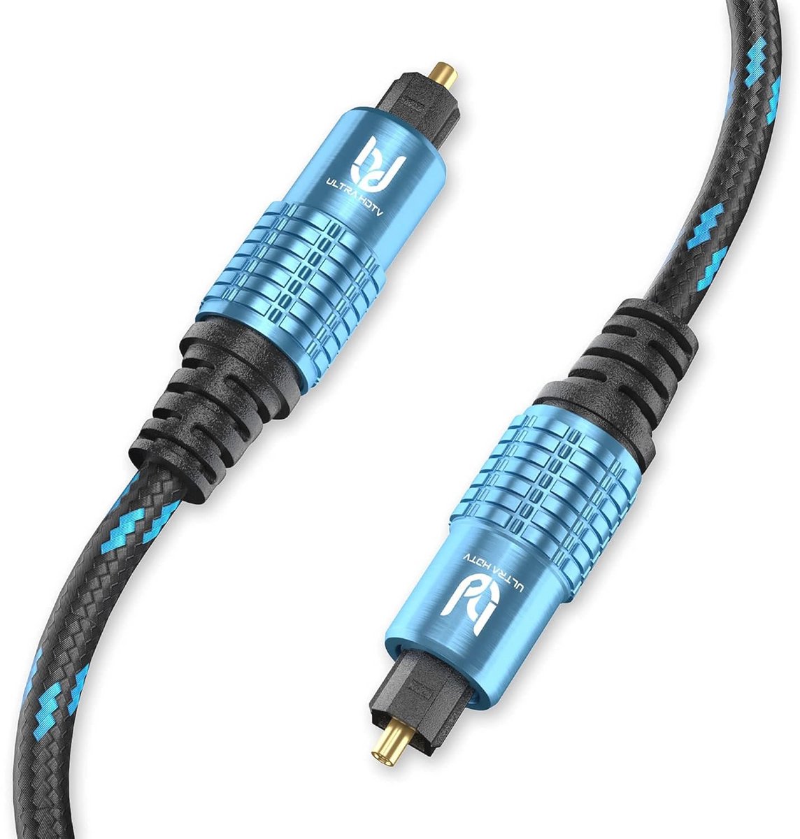 Premium Toslink Kabel 2m - Optische Audiokabel met Buigbescherming en Metaalplugs