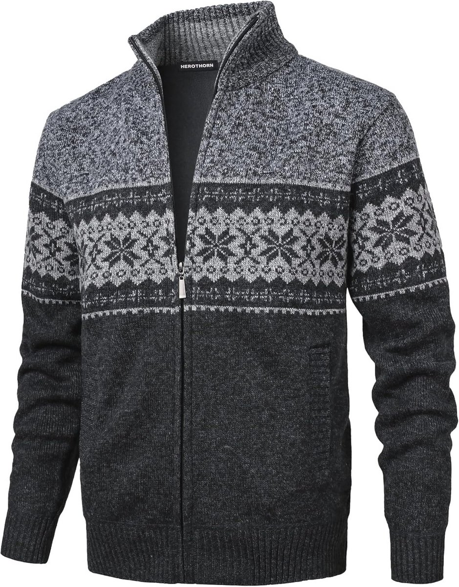 Heren Quarter Zip Trui Casual Lange Mouw Kerst Gestreepte Truien Herfst Winter Sweatshirts