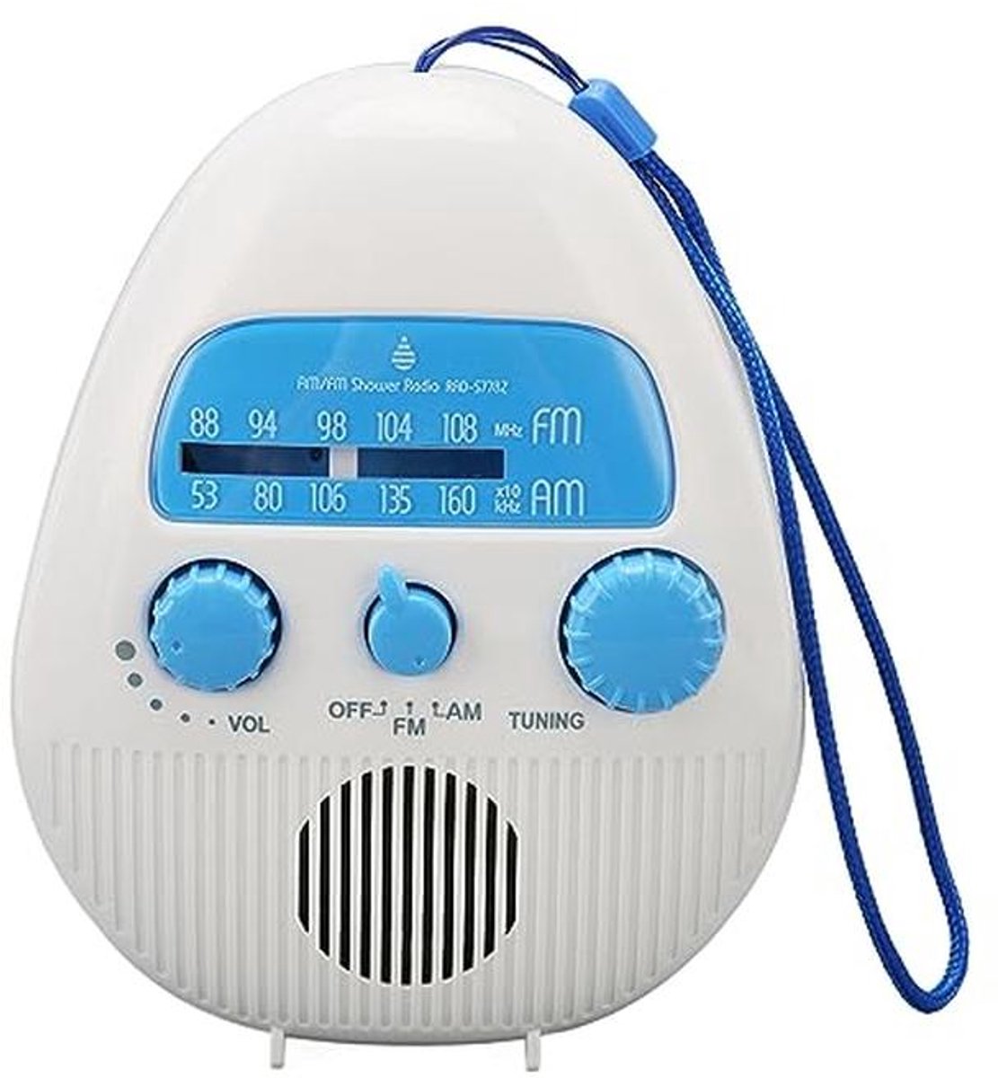 Draagbare Waterdichte Doucheradio met AM/FM en Volume Regelaar