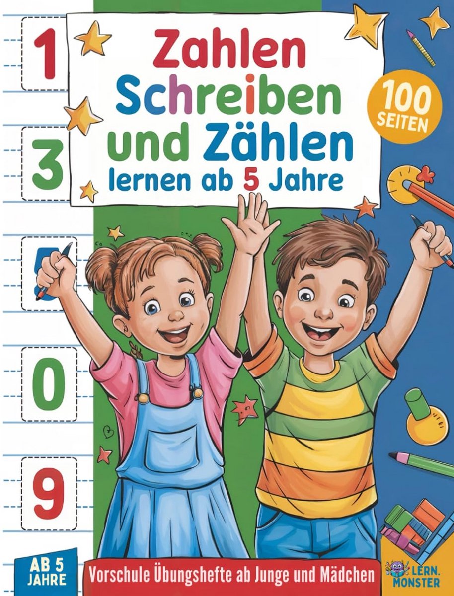 Zahlen und Zählen lernen voor Kinderen vanaf 5 Jaar