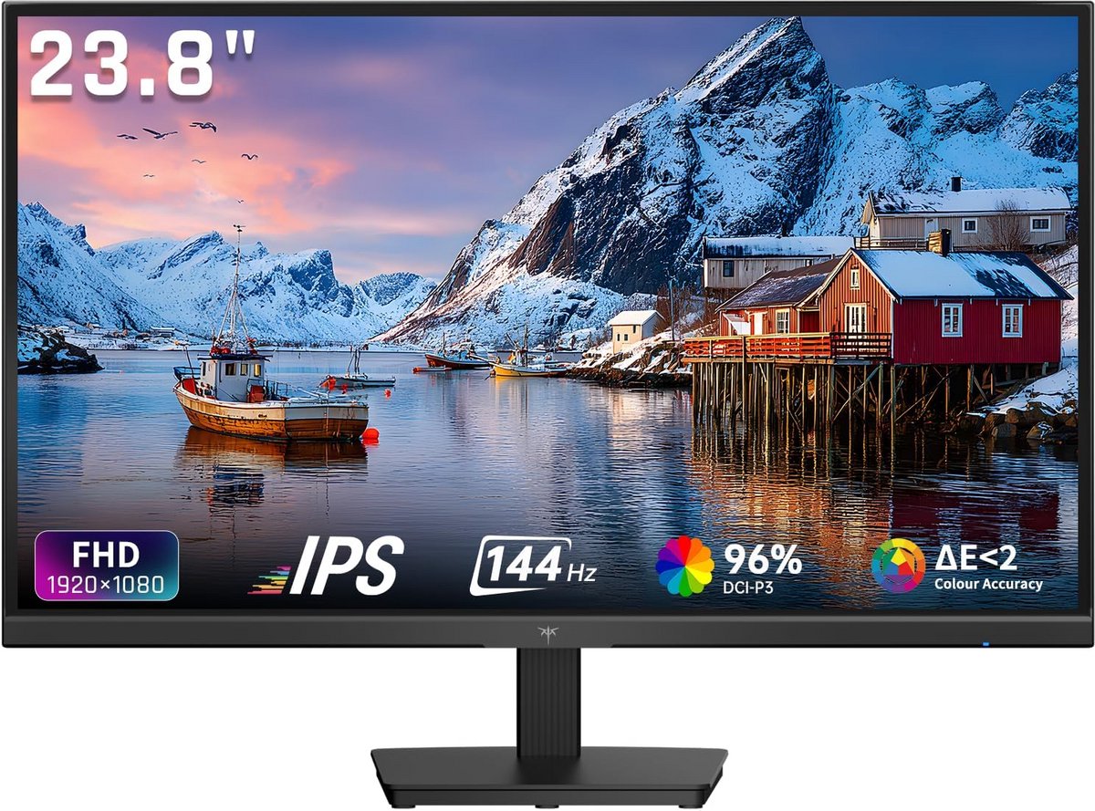 FHD Gaming Monitor 144Hz met IPS-paneel & Blauwlichtfilter - Flicker-Free voor Werk en Gaming