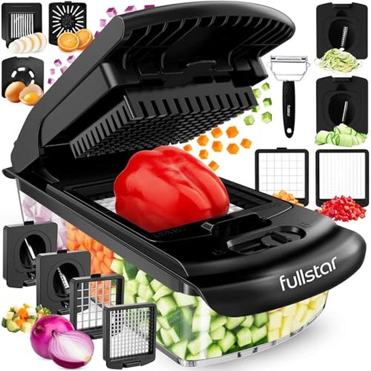 9-in-1 Groentesnijder - Handige Keuken Gadget voor Snijden van Groenten en Fruit