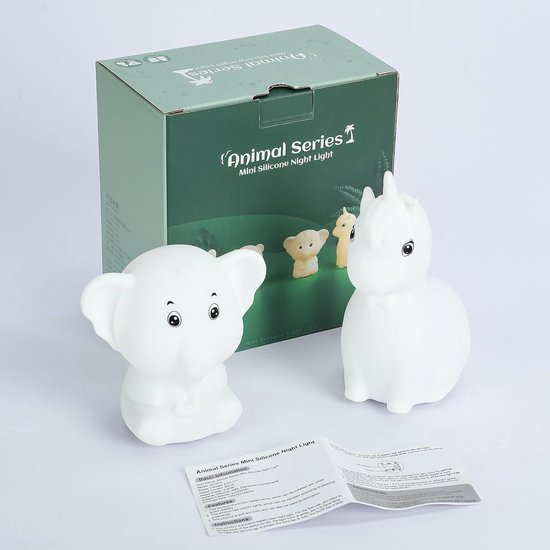 Leuke Eenhoorn Nachtverlichting voor Kinderen - Kawaii Olifant Lamp met Tap Control en 7 Kleuren van Merkloos — afbeelding 3