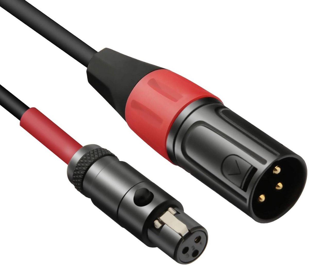 Mini XLR naar XLR Kabel voor Microfoon - 0,3 m