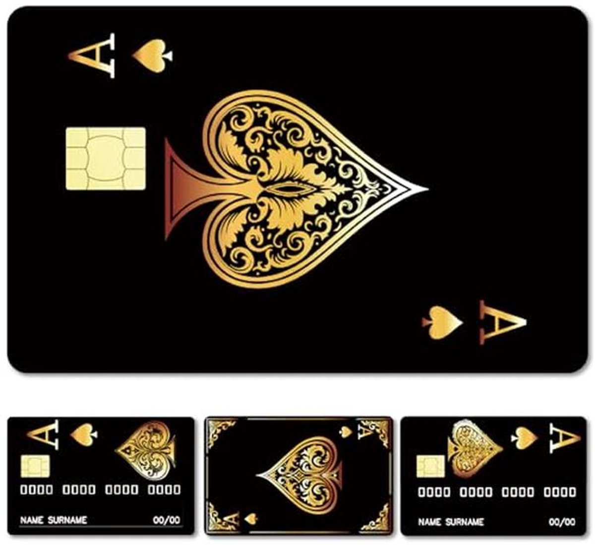 4 Stuks Creditcard Skin - Waterdichte en Verwijderbare Sticker met RFID Bescherming