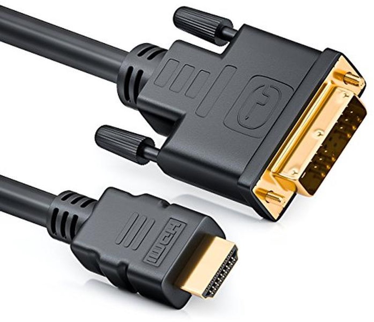 5m HDMI naar DVI Kabel - High Speed 3D Ready - 1080p Full HD Adapterkabel voor Laptop, Monitor en TV