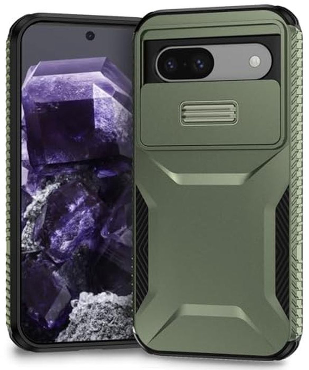 Hoesje voor Pixel 8A met Schuifdeksel en Militair Beschermingsniveau