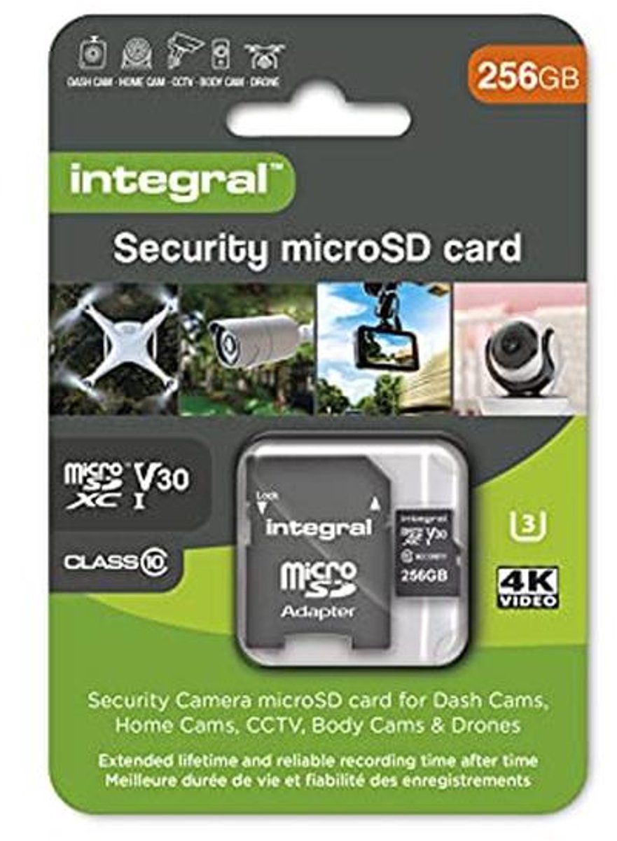 Micro SD 256 GB voor Dashcams, Bewakingscamera's en Drones - Betrouwbare Opname met Hoge Uithouding