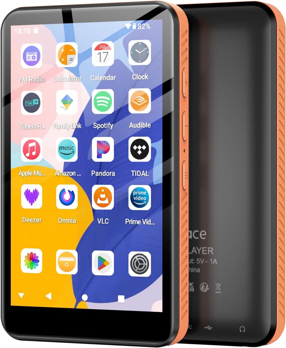 160GB MP3-speler met Bluetooth, wifi, Android, 4 inch touchscreen