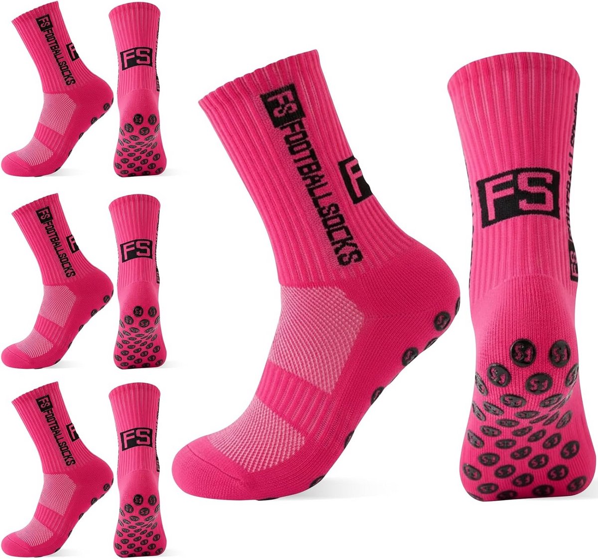 3 paar sportsokken in verschillende kleuren met antislip zool voor heren en dames (maat 39-46)