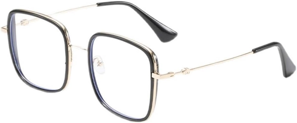 Lage Leesbril Vierkant Groot Model Blokkeert Blauw Licht Lichtgewicht Heren Dames