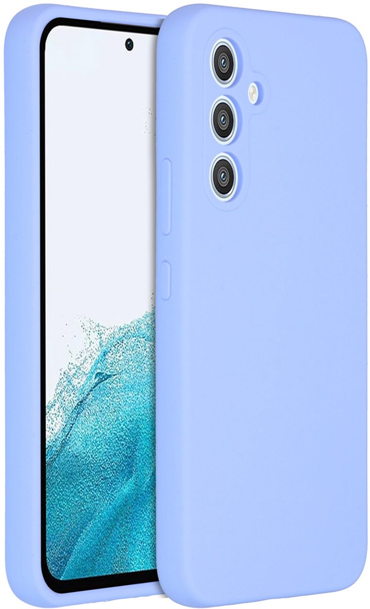 Accezz Hoesje Geschikt voor Samsung Galaxy A54 (5G) Hoesje Siliconen - Accezz Liquid Silicone Backcover - Paars