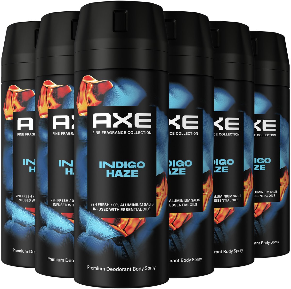 AXE - Premium Deodorant Bodyspray - Fine Fragrance Collection - Indigo Haze - 6 x 150 ml