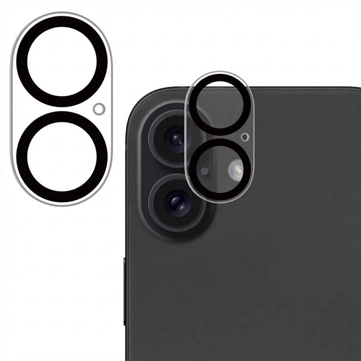 imoshion Camera Lens Protector - Geschikt voor Apple iPhone 17 / 16 Plus / 16 - 2 Pack - Zwart