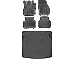 Rubberen vloermatten en PE bagageruimtemat voor Audi Q3 II vanaf 2019 - Antislip auto matten - All weather vloermatten auto - Bescherming tegen vuil