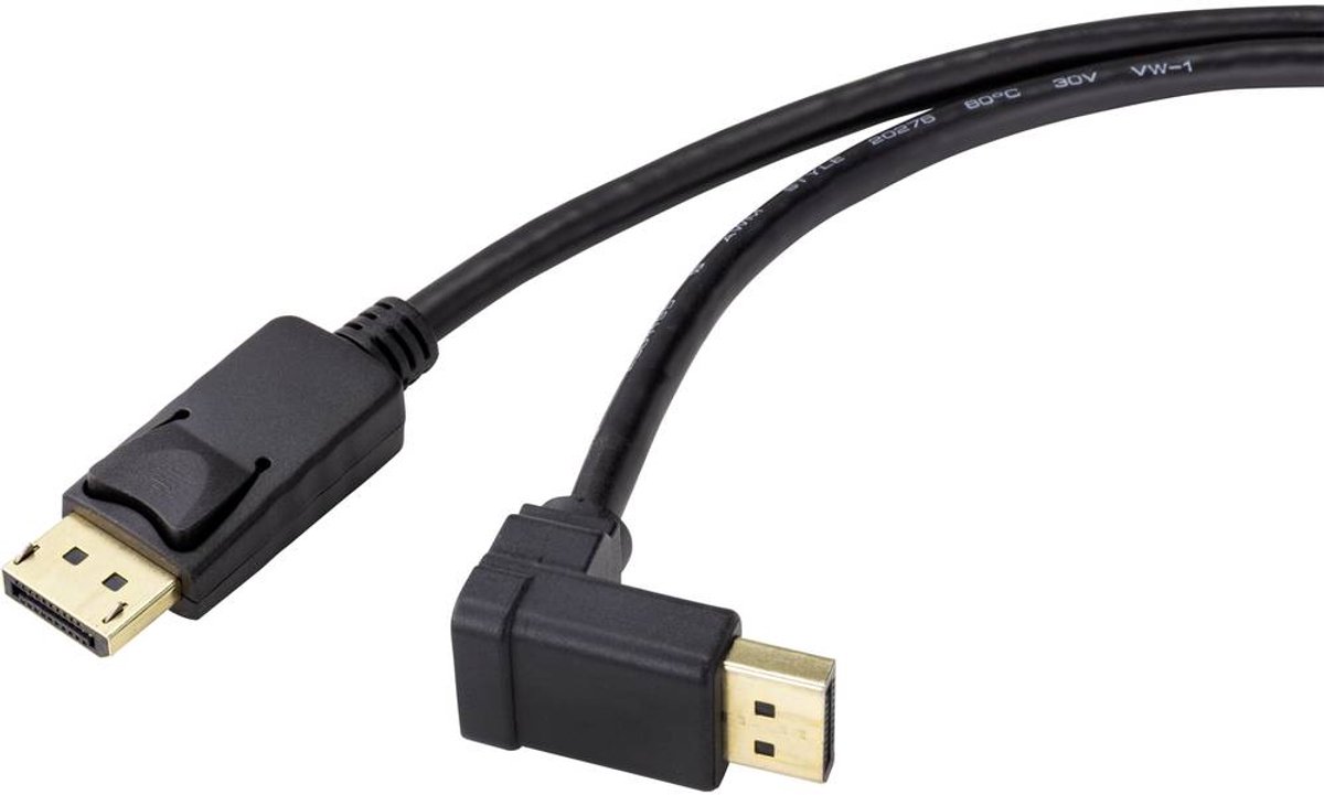 Renkforce SP-9163792 DisplayPort-kabel DisplayPort Aansluitkabel DisplayPort-stekker, DisplayPort-stekker 2.00 m Zwart
