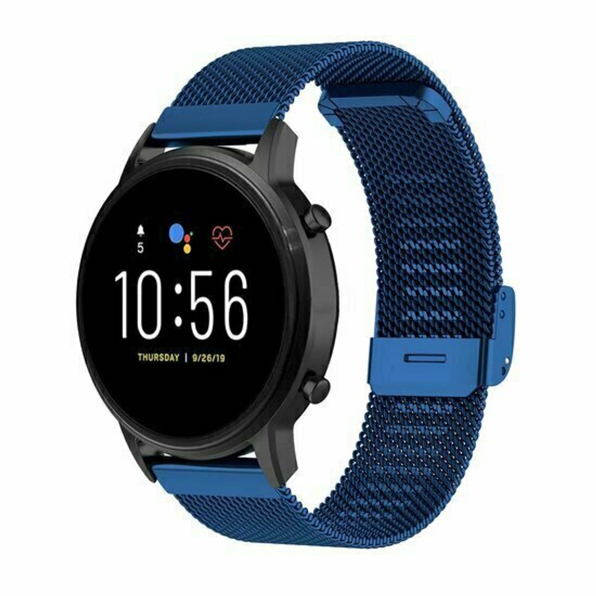 By Qubix - Milanese bandje met klemsluiting - Donkerblauw - geschikt voor Huawei Watch 5 - 46mm