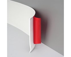 Zelfklevende flexibele plintbekleding voor witte pvc, 12 meter lang, 6 cm breed, eenvoudig af te pellen en op te plakken