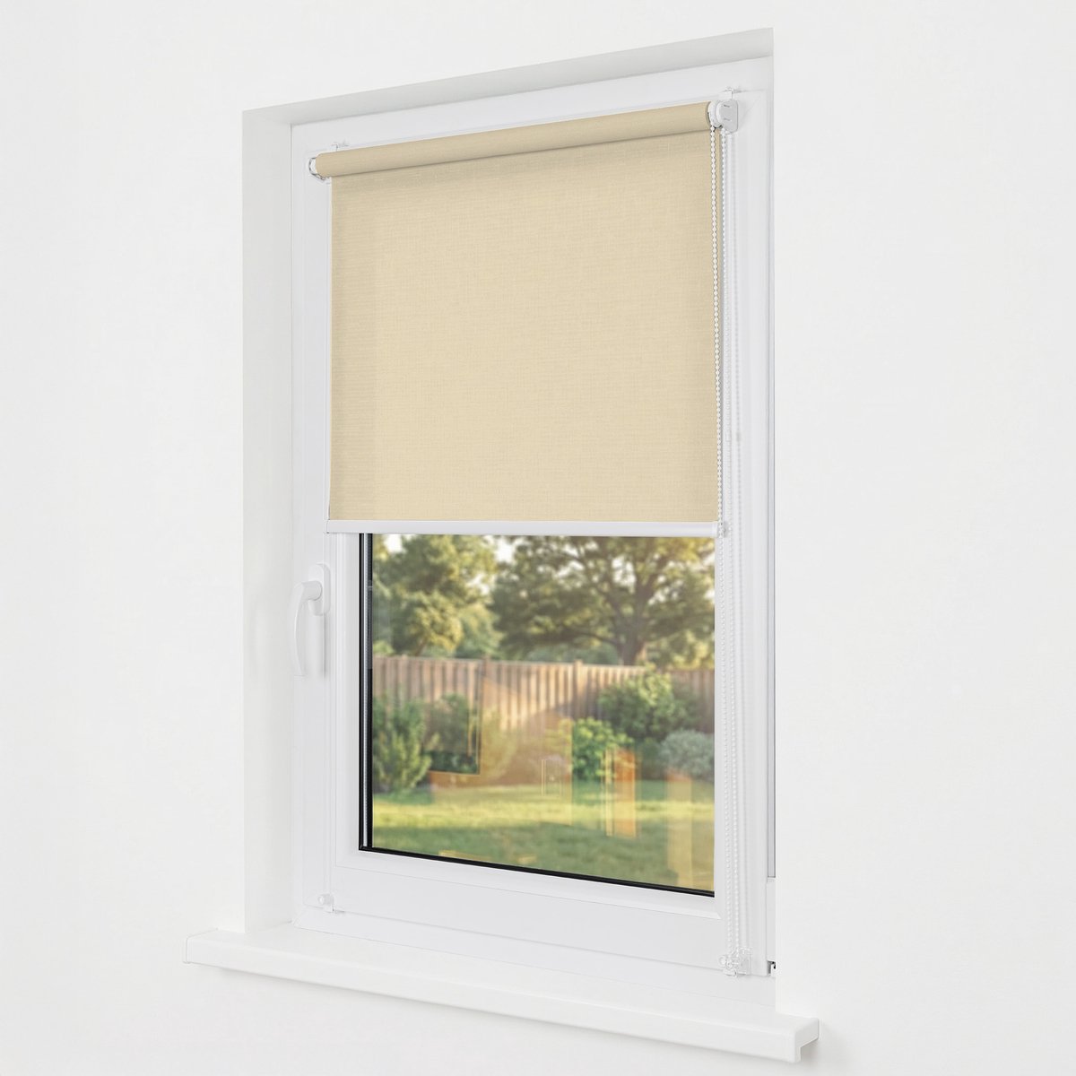 Estika Klemmfix rolgordijn zonder boren 120x220 cm crèmekleur lichtdoorlatend