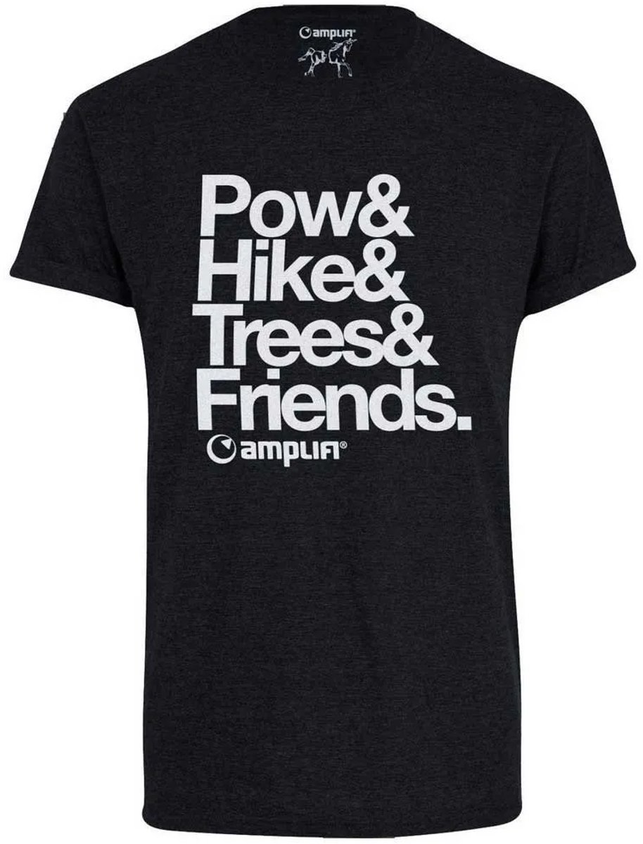 Amplifi Claim Snow T-shirt Met Korte Mouwen Zwart M Man
