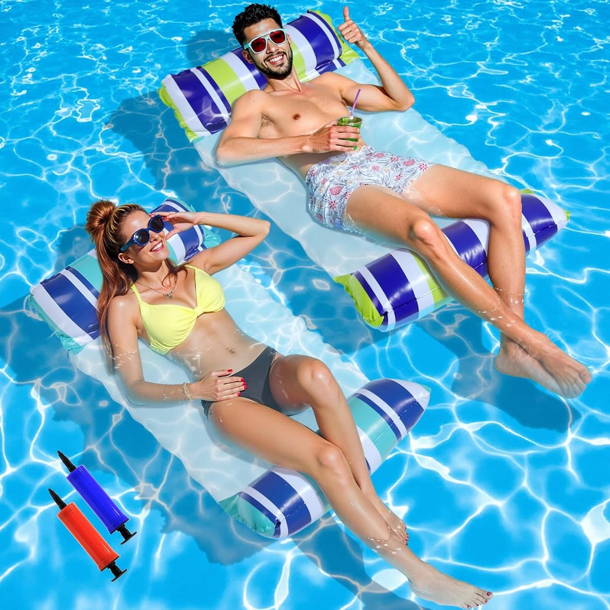 Opblaasbaar Zwembed en Luchtbed voor Zwembad en Strand
