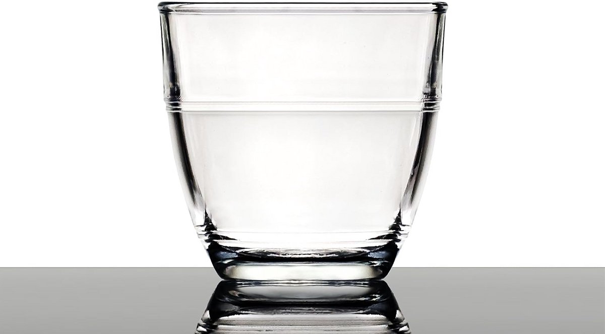Set van 6 stapelbare glazen 16 cl voor warme en koude dranken