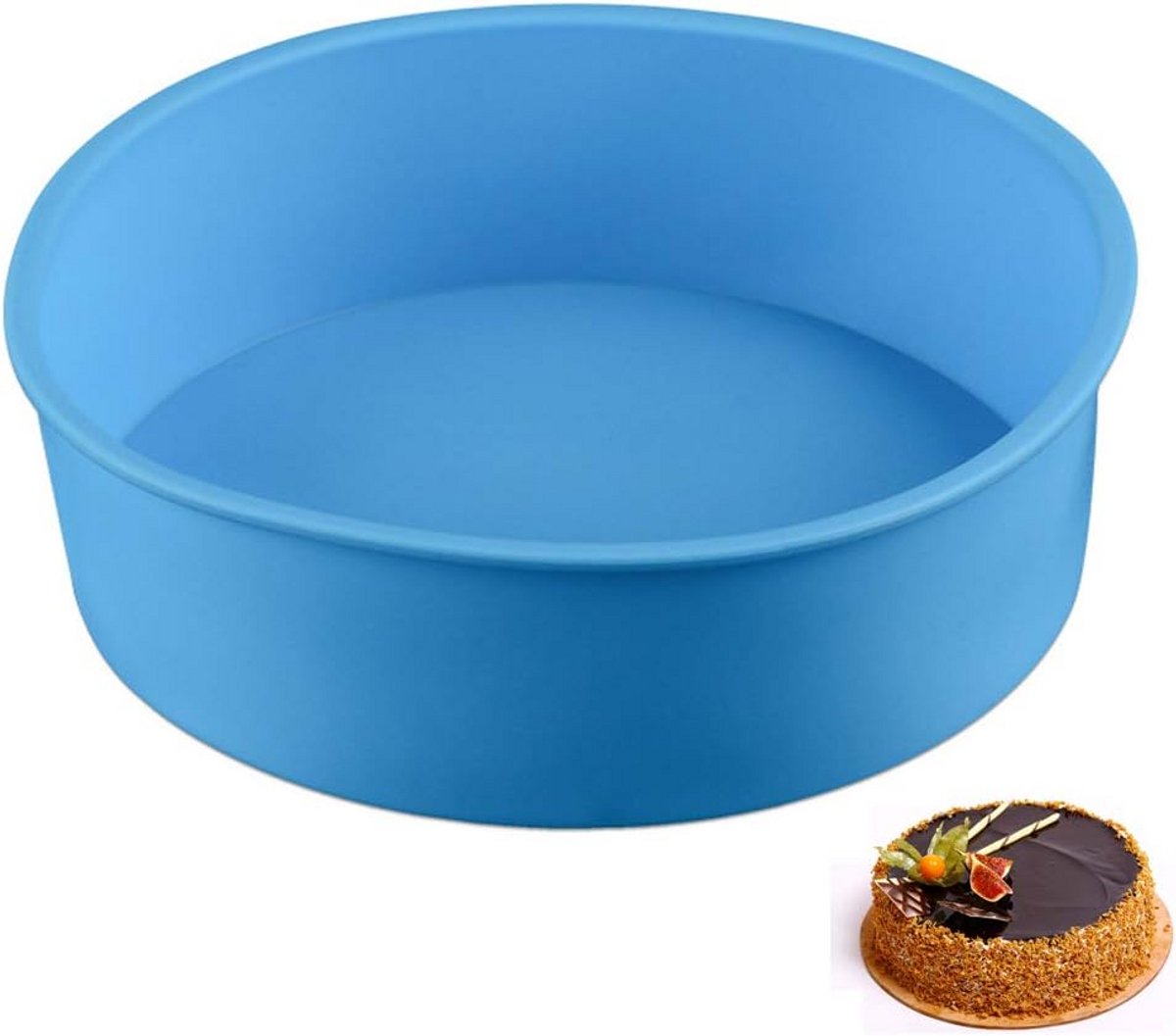Ronde Siliconen Bakvorm Antiaanbak - Voor Cake, Brood, Taart en Lasagne