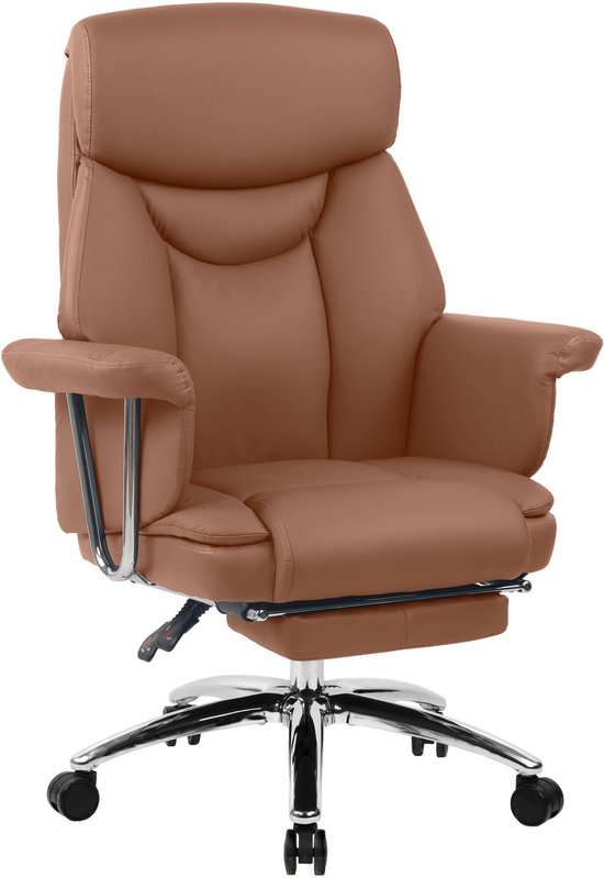 CLP Dahra Ergonomische Bureaustoel met Voetensteun - Bruin - CLP - €209,90