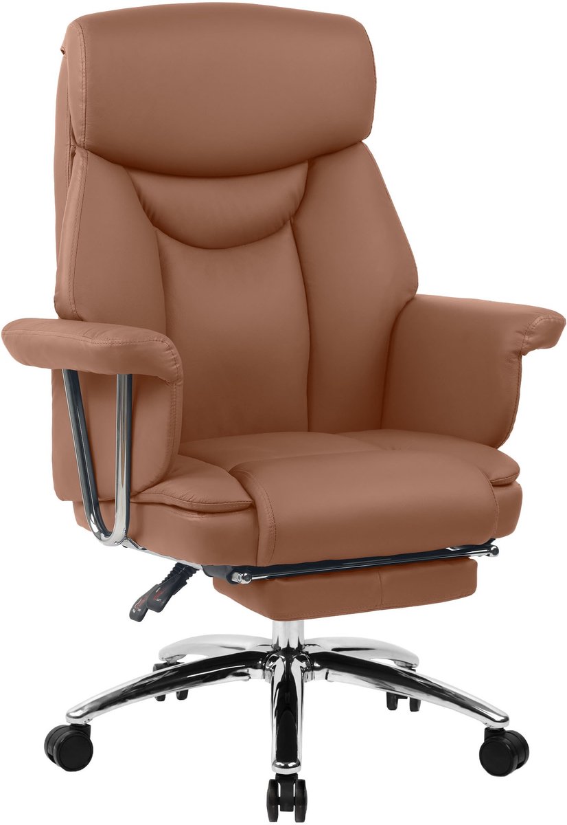 CLP Dahra Ergonomische Bureaustoel met Voetensteun - Bruin - CLP - €194,90