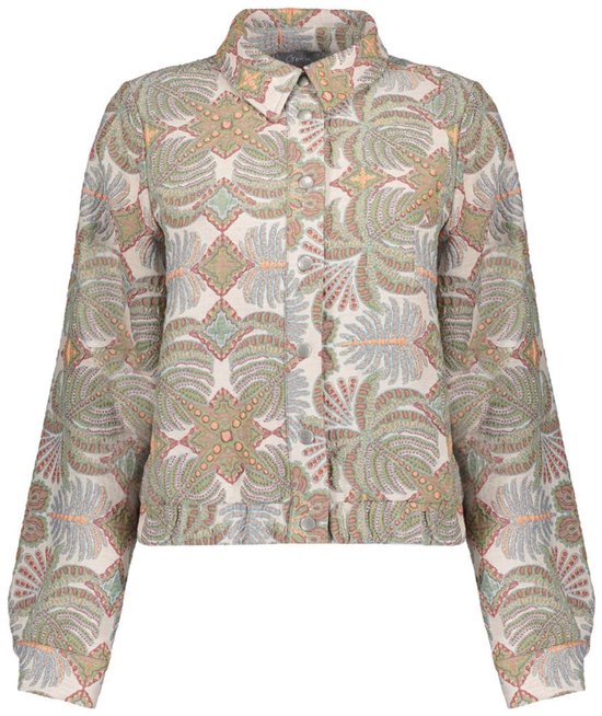 Geisha Blazer Jasje Met Grafische Print 65113 20 Kit/olive Dames Maat - M