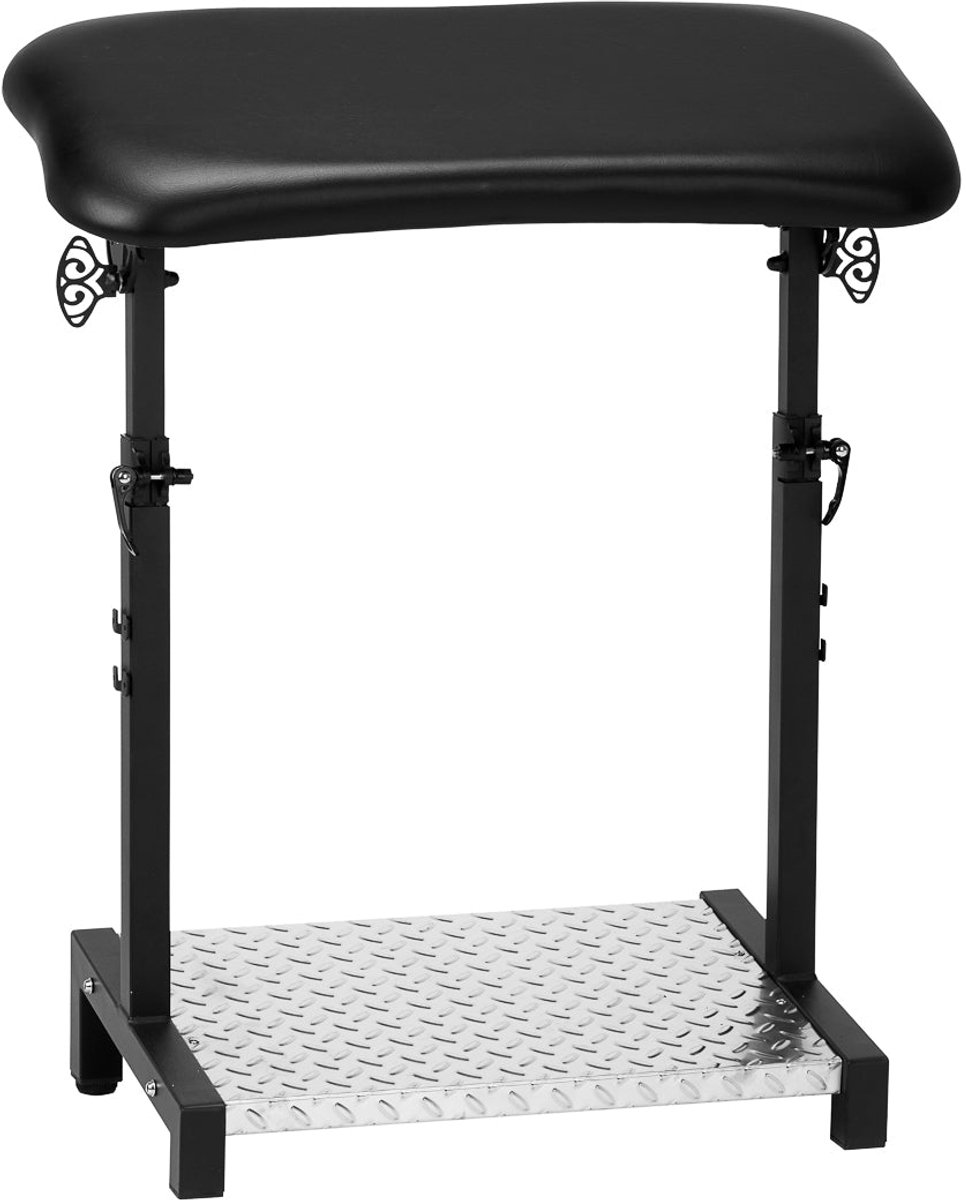 Pro Ink 720 Tattoo Armsteun Zwart – Professionele Verstelbare Armleuning met Metalen Voetplateau voor Tattoostudio