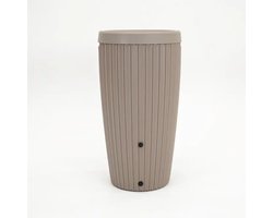 Vita Regenton Mika taupe 240L + Plantenbak + Kraan met Gardena koppeling + Vorst/ UV bestendig kunststof