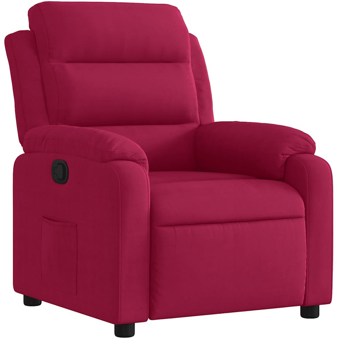 vidaXL Fauteuil - verstelbaar - fluweel - wijnrood