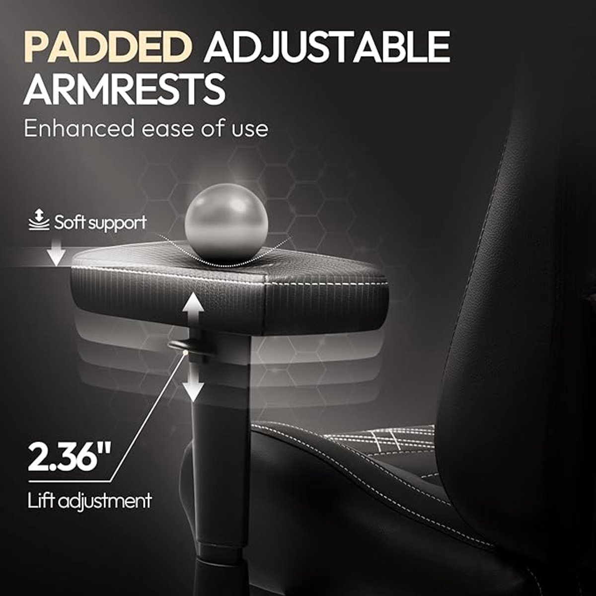 Dowinx Gamingstoel met Voetensteun en Massagefunctie - afbeelding 3