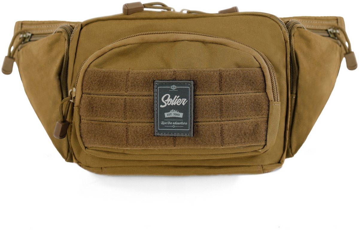 Solier SV28 Cravo tactische heuptas - robuuste outdoor heuptas met MOLLE-systeem, khaki