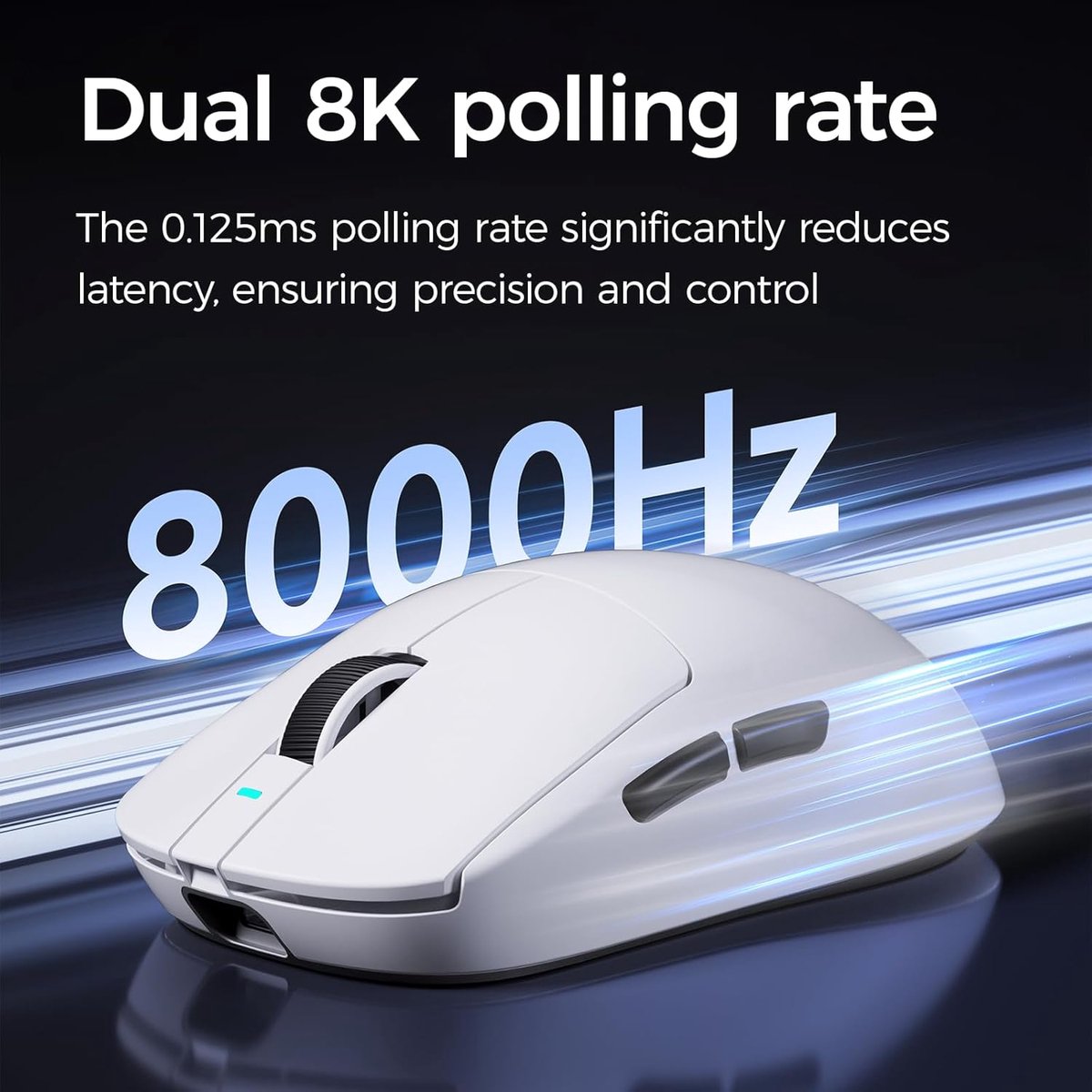 MCHOSE A7 V2 Pro Plus - Lichtgewicht Gaming Muis - 8K Bedraad + 8K Draadloos - 500mAh thumbnail 4