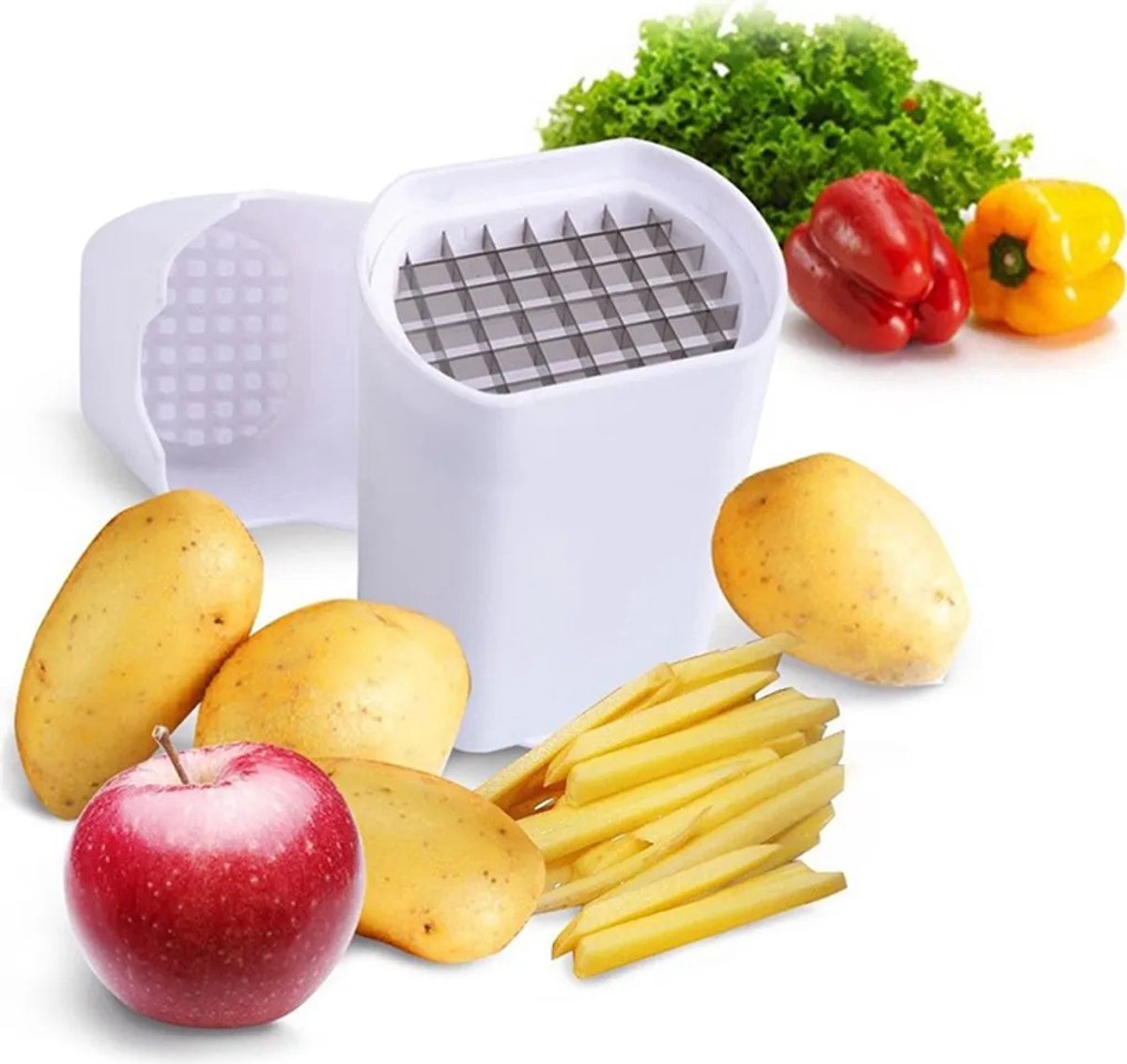 Frietsnijder, reepjessnijder, multifunctionele groentesnijder