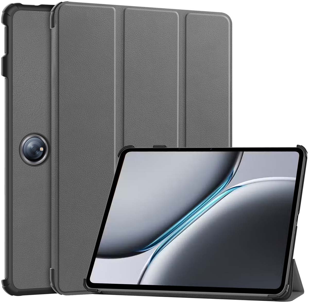 imoshion Tablet Hoes - Geschikt voor OnePlus Pad 2 - Trifold Bookcase - Grijs