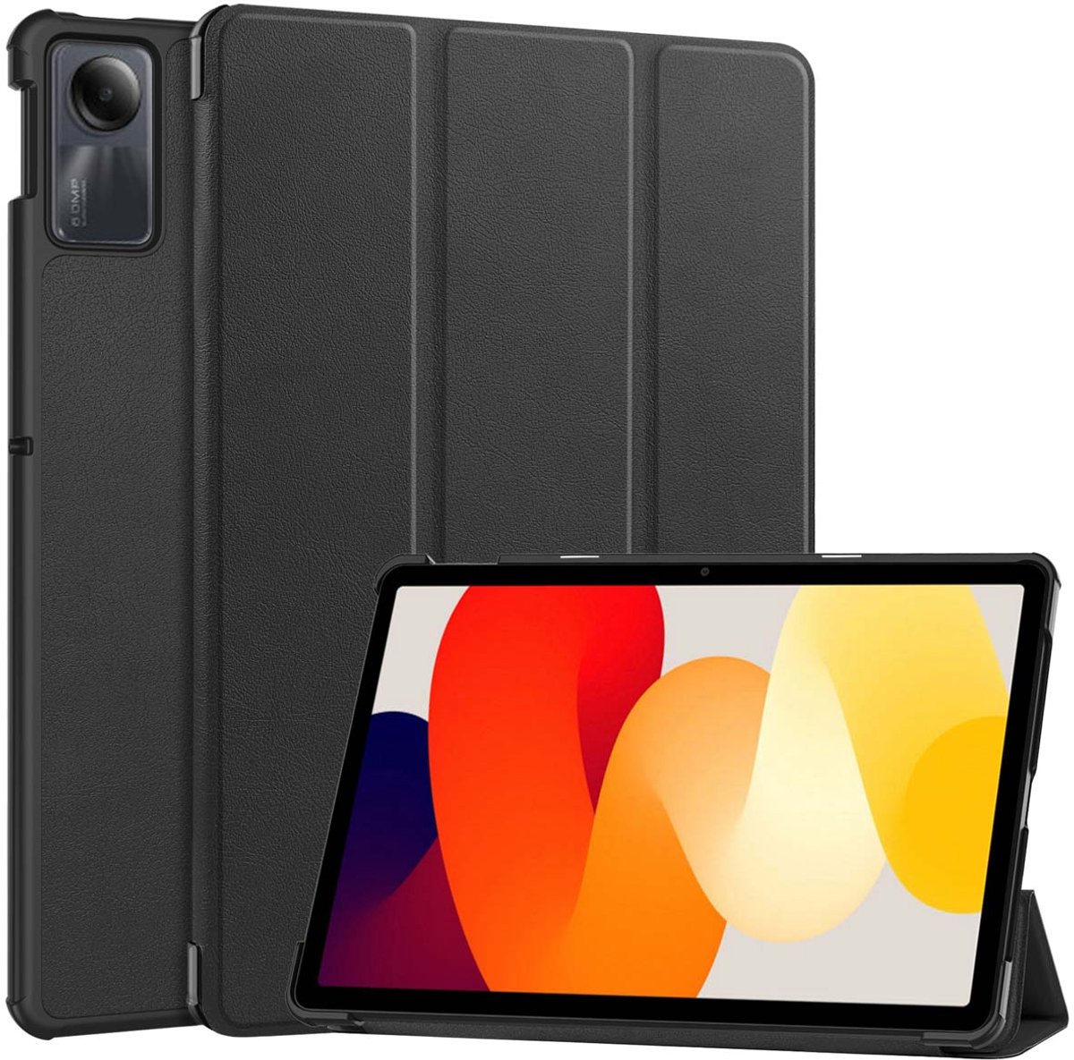 imoshion Tablet Hoes - Geschikt voor Xiaomi Redmi Pad SE - Trifold Bookcase - Zwart