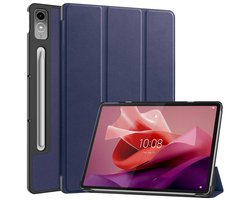 imoshion Tablet Hoes - Geschikt voor Lenovo Tab P12 - Trifold Bookcase - Donkerblauw