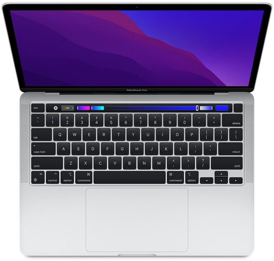 MacBook Pro Touch Bar 13" 2020 M1 3,2 Ghz 16 GB 256 GB SSD Zilver