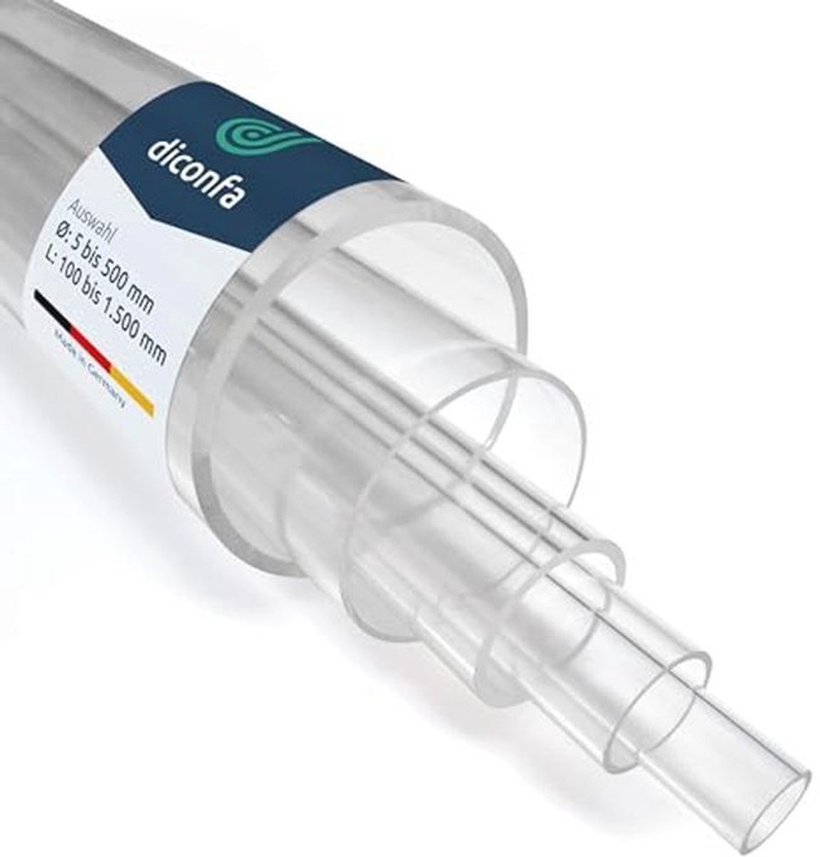 Acrylglas Kunststof Buis - Transparant, Ø 5 tot 500 mm, Lengte 100 tot 1500 mm - Ideaal voor Decoratie en Meubelproductie