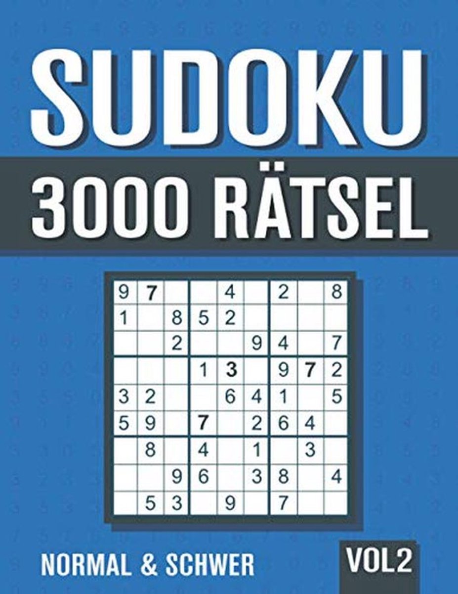 3000 Sudoku Puzzels: Uitgebreid Boek met Normale en Moeilijke Raadsels - Deel 2