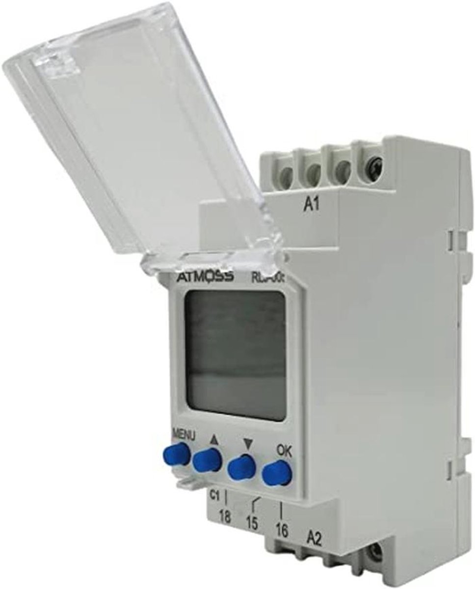 Digitale tijdschakelaar met LCD-display, weektimer en 52 programma's