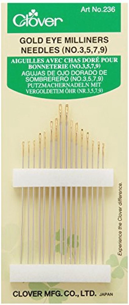 Gold Eye Milliners Naalden Set van 5 – Diverse Maten