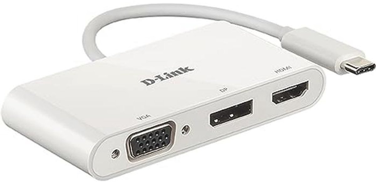3-in-1 USB-C Hub met HDMI, DisplayPort en VGA - Ondersteunt 4K Oplossing