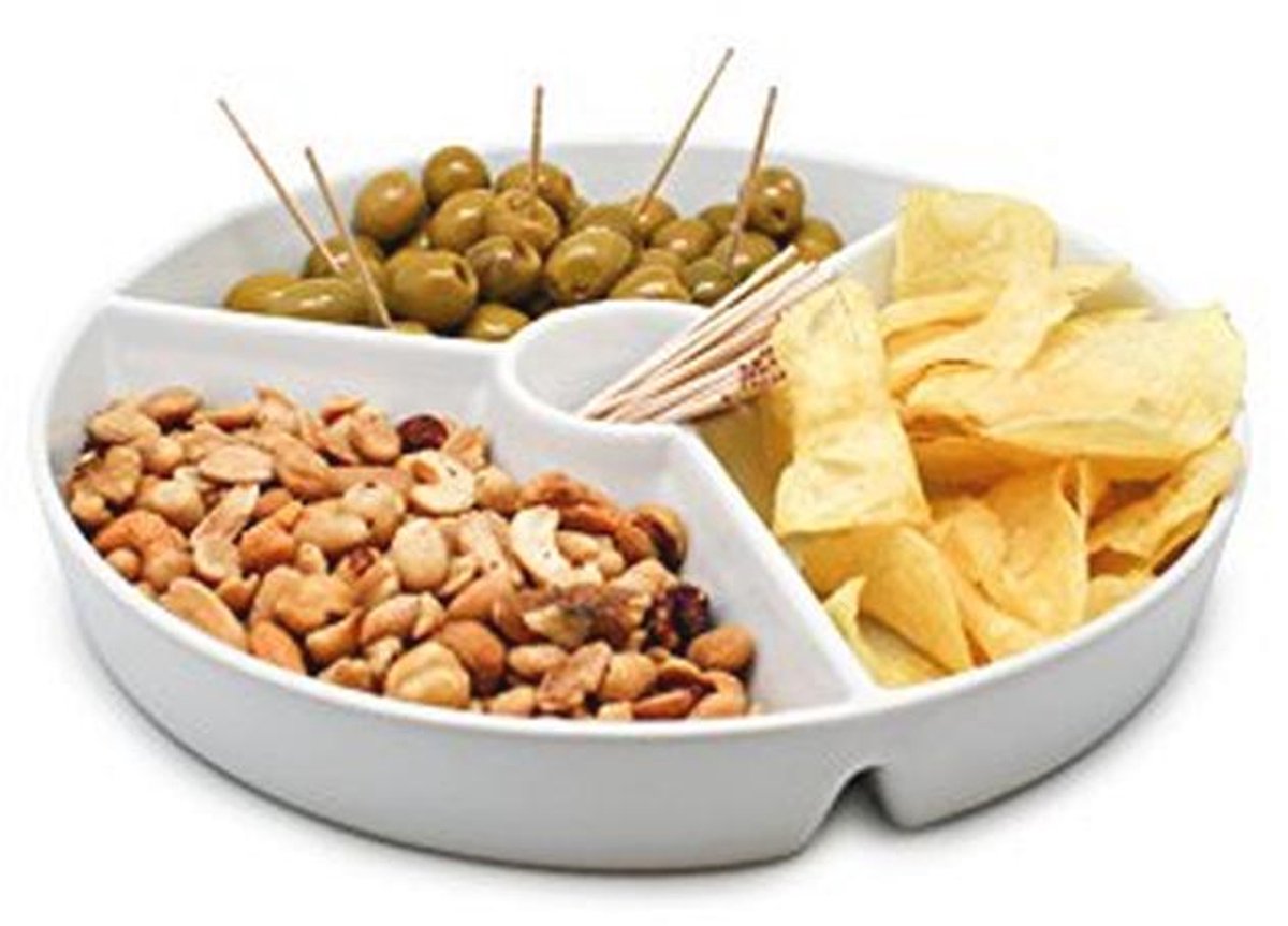 Snackbord Porselein Wit 19,5 x 19,5 cm 3,5 cm