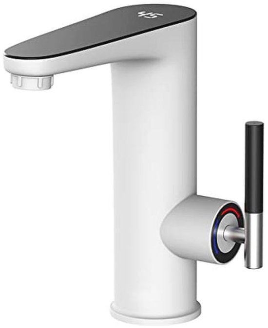 ESIP Kraan met doorstroomboiler, 360 graden draaibaar, met geïntegreerde boiler, temperatuurweergave, 3000 W, keukenkraan